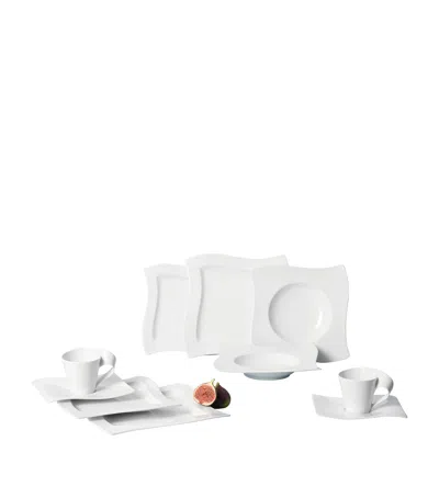 Villeroy & Boch Porcelain Newwave Dinner Set In White