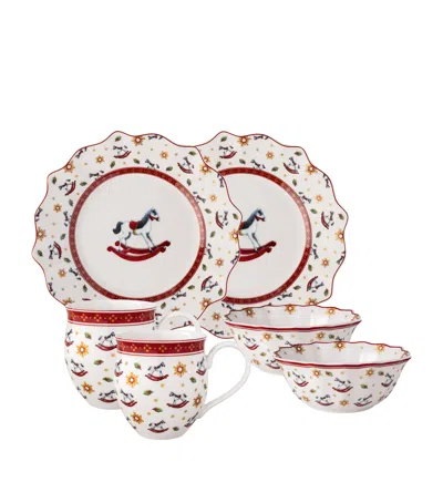 Villeroy & Boch Porcelain Rocking Horse Toy's Delight 6-piece Breakfast Set In Multi