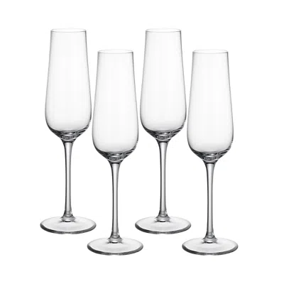 VILLEROY & BOCH PURISMO CHAMPAGNE FLUTE, SET OF 4,37818134