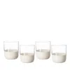 Villeroy & Boch Manufacture Rock Blanc Crystal Tumblers Set Of Four In Clear
