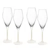 Villeroy & Boch Manufacture Rock Blanc Flute, Set Of 4 In Clear