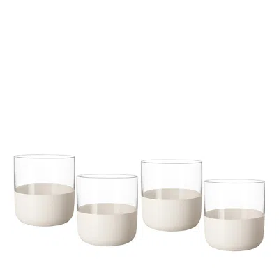 Villeroy & Boch Rock Blanc Shot Glasses, Set Of 4 In Clear
