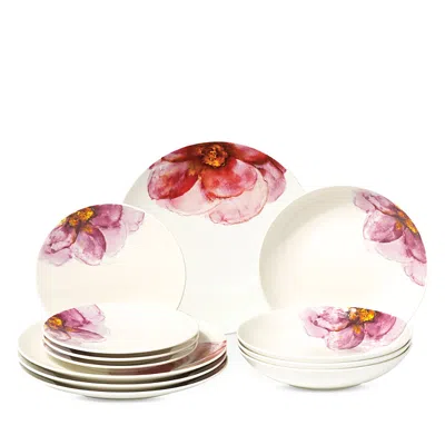 Villeroy & Boch Rose Garden 12-piece Dinnerware Set In White