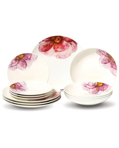 VILLEROY & BOCH VILLEROY & BOCH ROSE GARDEN 12PC DINNERWARE SET