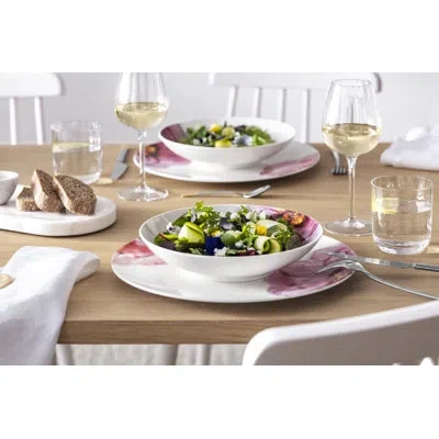 Villeroy & Boch Rose Garden Collection White Wine Goblet, Set Of 4, 4.25 Oz, Crystal Glass In Multi