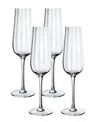 Villeroy & Boch Rose Garden Glass Champagne Flutes Set Of Four In Clear