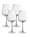 Villeroy & Boch Set Of 4 Rose Garden White Wine Glasses In Clear