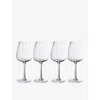 Villeroy & Boch Rose Garden Red Wine Goblets Set Of Four