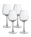 Villeroy & Boch Set Of 4 Rose Garden White Wine Glasses In Clear