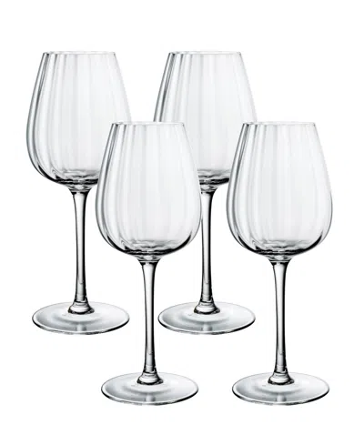VILLEROY & BOCH ROSE GARDEN WHITE WINE GLASSES, SET OF 4