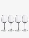 Villeroy & Boch Rose Garden White Wine Goblets Set Of Four