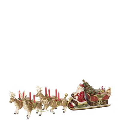 Villeroy & Boch Santa's Sleigh Ride Table Centrepiece In Green