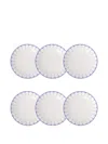 Villeroy & Boch Scalloped-edge Plate Set In Blue