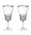 Villeroy & Boch Grand Royal Gold Crystal-glass Water Goblets Set Of 2 In Clear