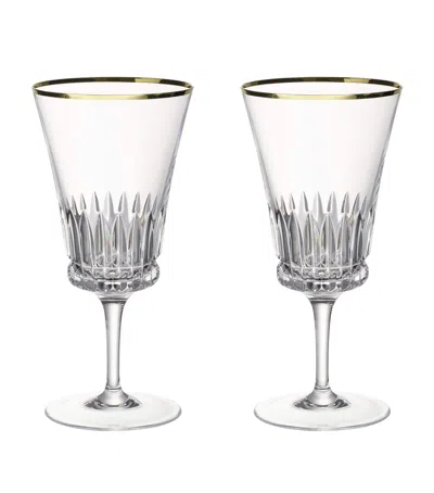 VILLEROY & BOCH SET OF 2 GRAND ROYAL GOLD WATER GOBLETS