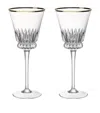 Villeroy & Boch Set Of 2 Grand Royal Gold White Wine Glasses In Clear