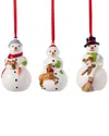Villeroy & Boch Nostalgic Snowman Ornaments, Set Of 3