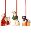 Villeroy & Boch Nostalgic Christmas Puppies Ornaments, Set Of 3