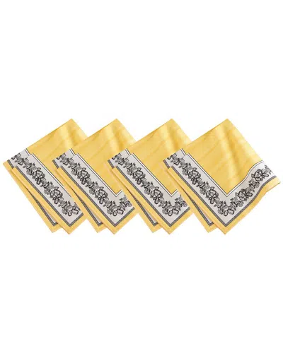 Villeroy & Boch Set Of 4 Audun Stain & Water Resistant Napkins In Yellow