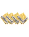 Villeroy & Boch Set Of 4 Audun Stain & Water Resistant Napkins In Yellow