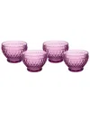 Villeroy & Boch Set Of 4 Boston Berry Individual Bowls In Pink