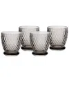 Villeroy & Boch Boston Set Of 4 Double Old Fashioned Glasses