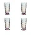 Villeroy & Boch Set Of 4 Boston Pearl Highball Tumblers In Blue
