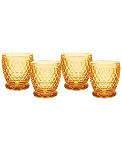 Villeroy & Boch Set Of 4 Boston Saffron Dof / Tumblers