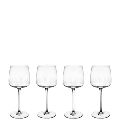 Villeroy & Boch Set Of 4 Crystal Afina Red Wine Glasses In Clear