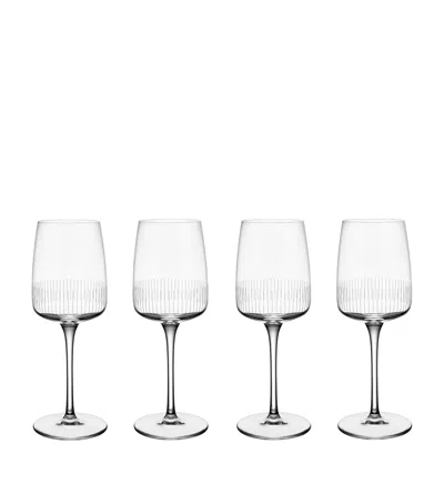 Villeroy & Boch Set Of 4 Crystal Afina White Wine Glasses In Clear