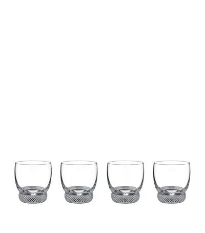 Villeroy & Boch Set Of 4 Crystal Octavie Old Fashioned Tumblers In Transparent