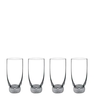 Villeroy & Boch Set Of 4 Crystal Octavie Tumblers In Transparent