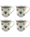 Villeroy & Boch Set Of 4 French Garden Fleurence Mugs