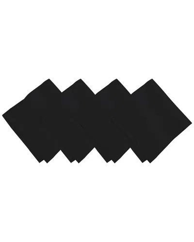 Villeroy & Boch Set Of 4 La Classica Luxury Linen Fabric Napkins In Black