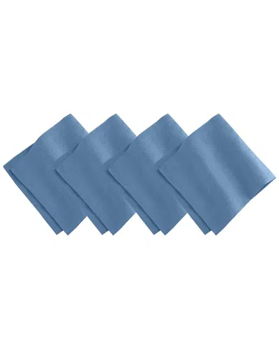 Villeroy & Boch Set Of 4 La Classica Luxury Linen Fabric Napkins In Blue
