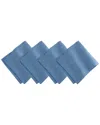 Villeroy & Boch Set Of 4 La Classica Luxury Linen Fabric Napkins In Blue