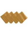 Villeroy & Boch Set Of 4 La Classica Luxury Linen Fabric Napkins In Gold