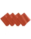 Villeroy & Boch Set Of 4 La Classica Luxury Linen Fabric Napkins In Red