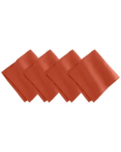 Villeroy & Boch Set Of 4 La Classica Luxury Linen Fabric Napkins In Red