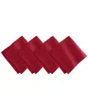 Villeroy & Boch Set Of 4 La Classica Luxury Linen Fabric Napkins In Red