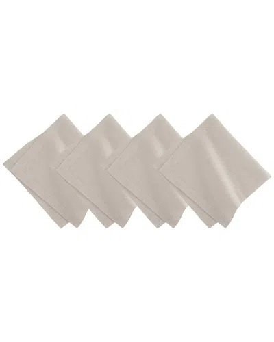 Villeroy & Boch Set Of 4 La Classica Metallic Luxury Linen Fabric Napkins In Neutral