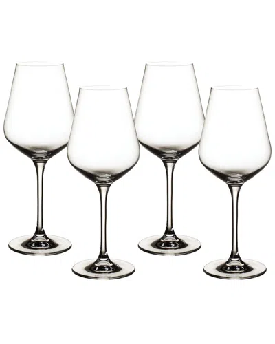 Villeroy & Boch Set Of 4 La Divina Bordeaux Glasses