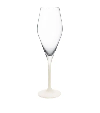 Villeroy & Boch Set Of 4 Manufacture Rock Blanc Champagne Glasses (290ml) In White