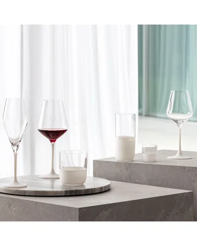 Villeroy & Boch Set Of 4 Manufacture Rock Blanc Dof / Tumblers In Transparent