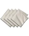 Villeroy & Boch Set Of 4 Manufacture Rock Merrow Stitch Cotton Napkins In Neutral