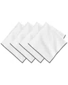 Villeroy & Boch Set Of 4 Manufacture Rock Merrow Stitch Cotton Napkins In White