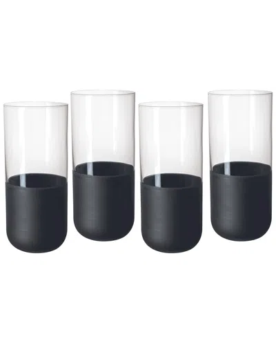 Villeroy & Boch Set Of 4 Manufacture Rock Stems Highball Glasses