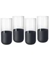 Villeroy & Boch Set Of 4 Manufacture Rock Stems Highball Glasses