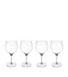 Villeroy & Boch Set Of 4 Maxima Burgundy Wine Goblets In Transparent