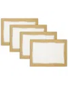 Villeroy & Boch Set Of 4 Metallic Brushstroke Placemats In White